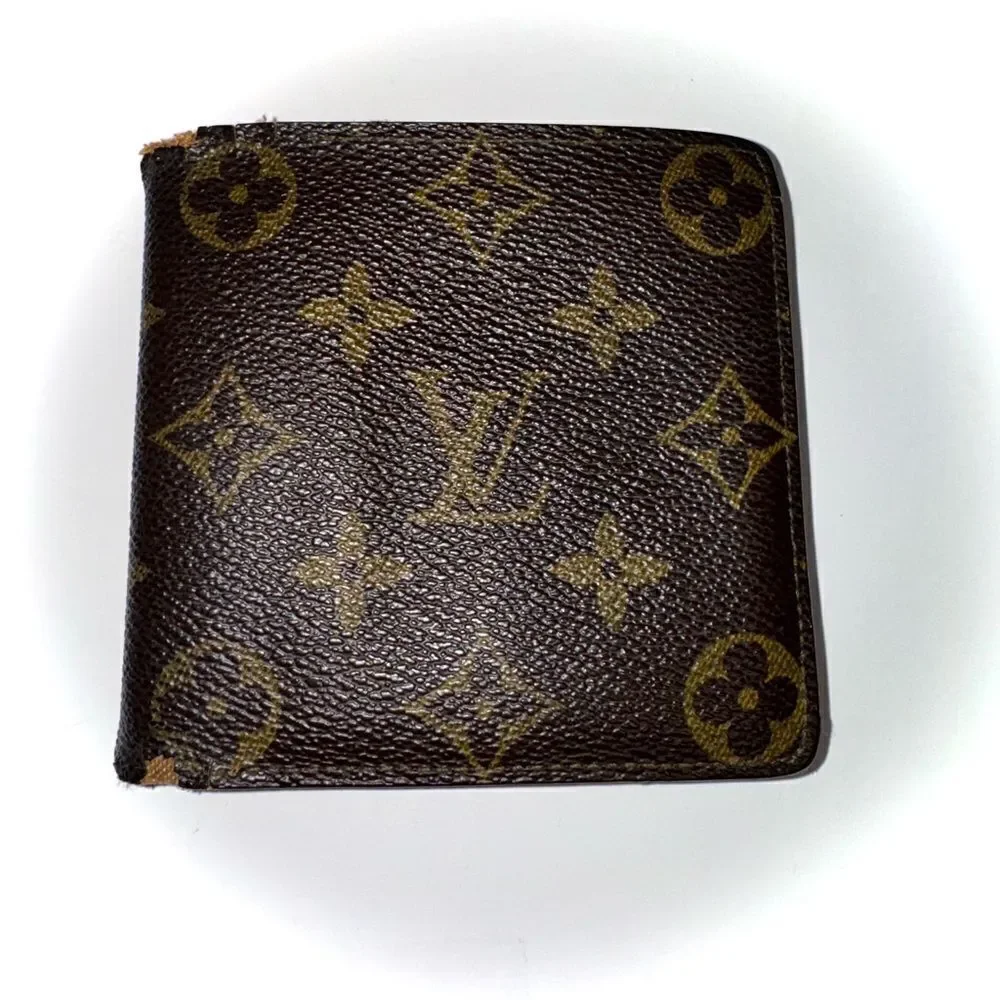LV Louis Vuitton Monogram Bi-Fold Portefeuille Marco Men’s Wallet CA1903